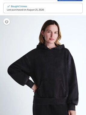 Scoop NYC Washed Black Relaxed Hoodie